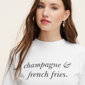 NWT kate spade new york x Target Champagne & French Fries Short Sl Graphic Tee